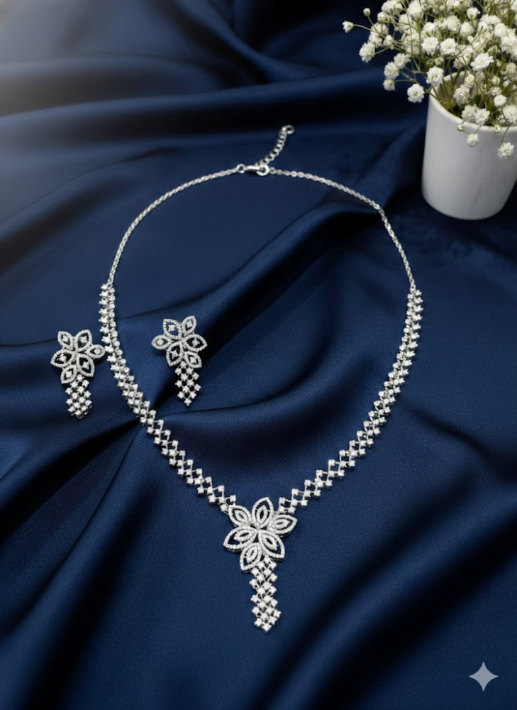 925 Silver Earring and Necklace