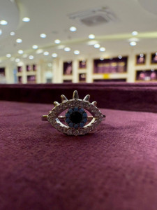 Italian 925 silver evil eye ring