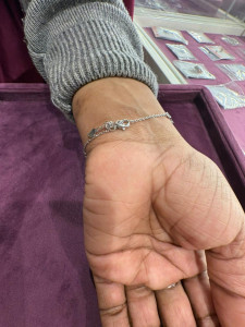 925 silver Italian hand chain ring bracelet