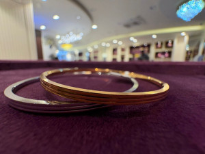925 bangles two tone